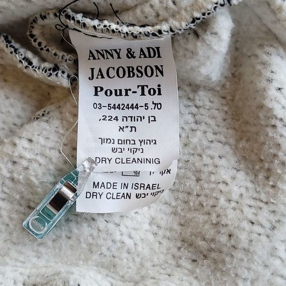 Anny & Adi Jacobson Tweed Open Front Jacket Gray Large Preppy Classic - Picture 7 of 8